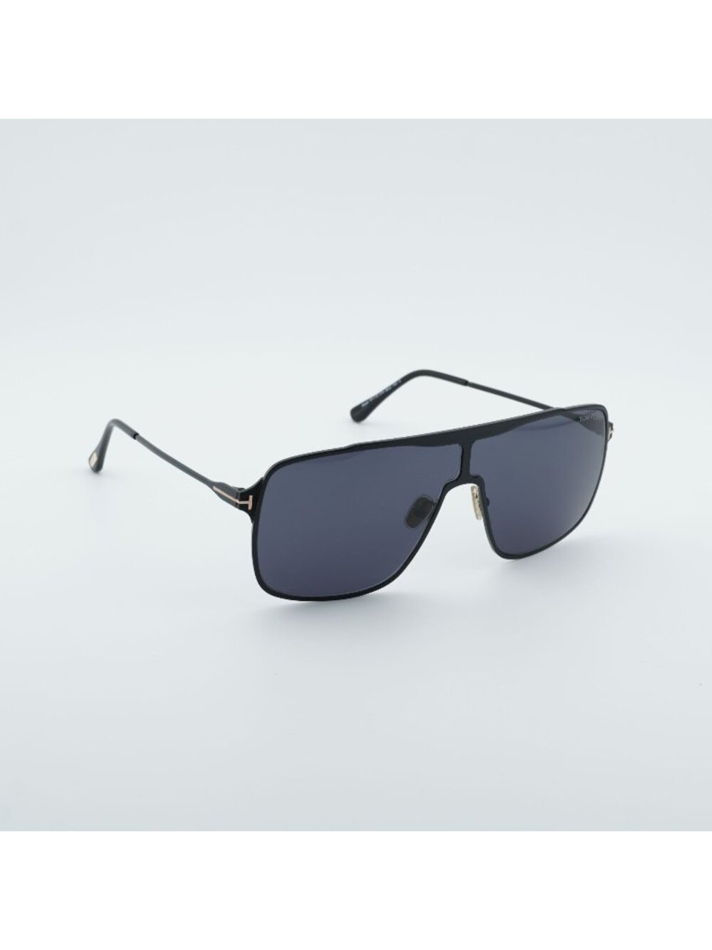 Tom Ford Zappa FT1173 01A Sunglasses Black Shield Frame, Smoke Lenses